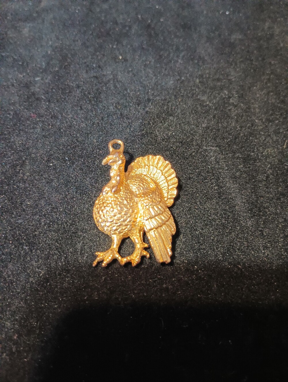 Vintage Phister Enterprise 1996 Gold Tone Turkey Pendant